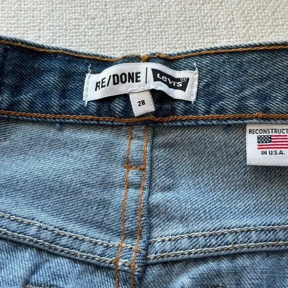 Re/Done Levi’s 501 Fray Hem, Size 28